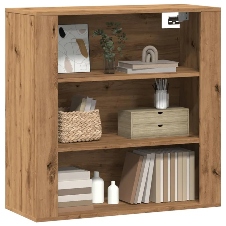Armoire murale chêne artisanal 80x33x80 cm bois d'ingénierie - 3