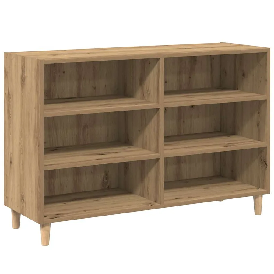 Buffet chêne artisanal 103,5x35x70 cm bois d'ingénierie - 2