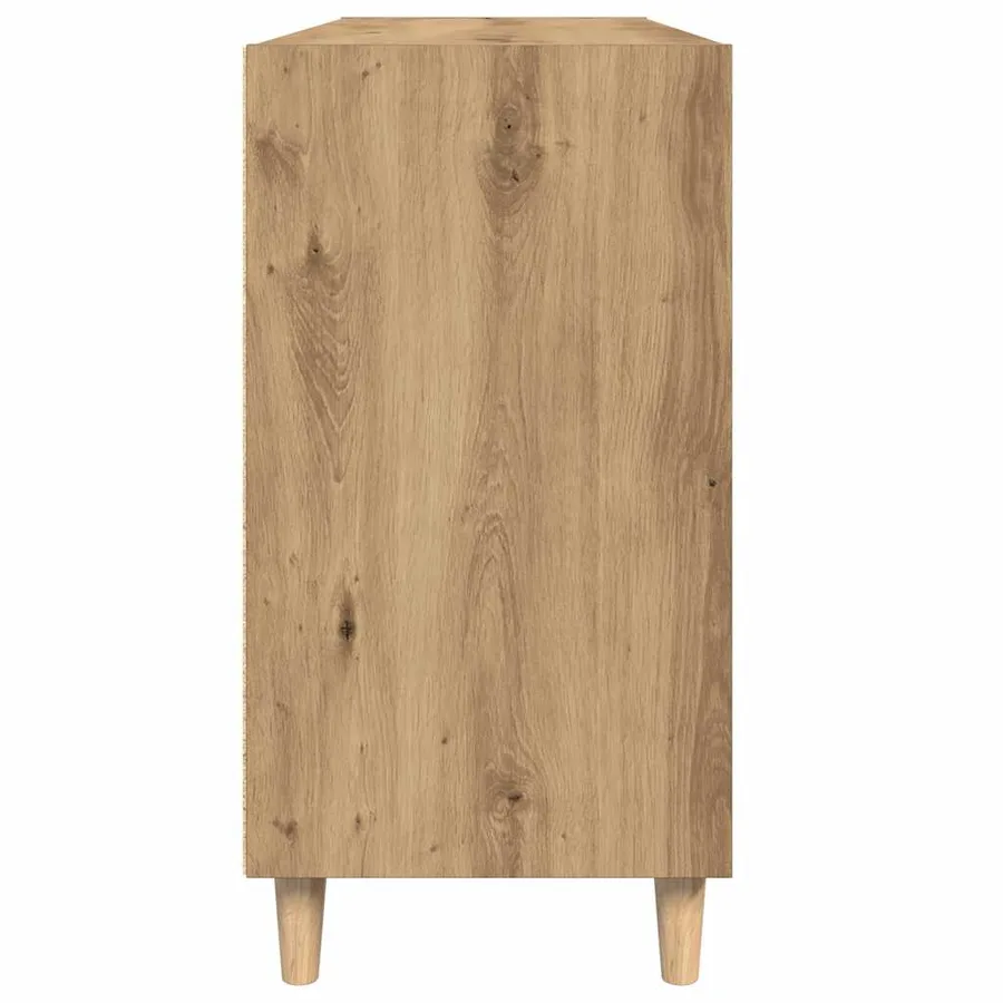 Buffet chêne artisanal 103,5x35x70 cm bois d'ingénierie - 6