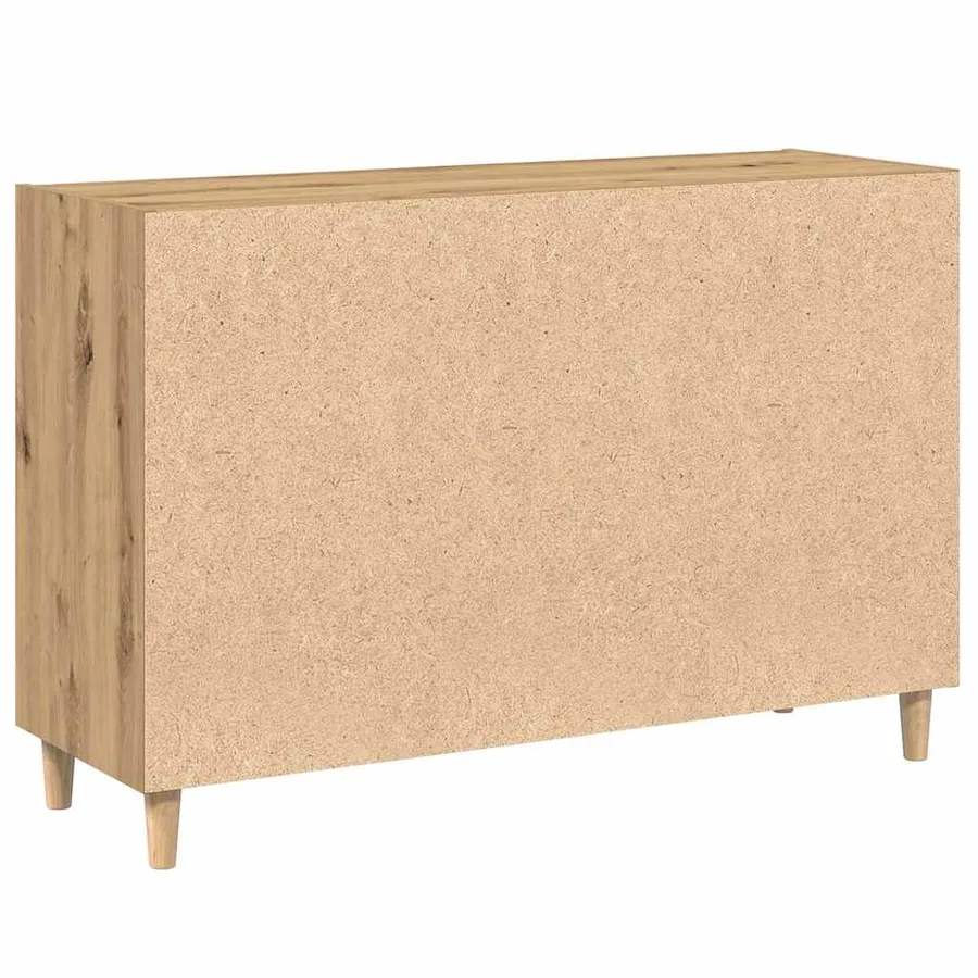 Buffet chêne artisanal 103,5x35x70 cm bois d'ingénierie - 7