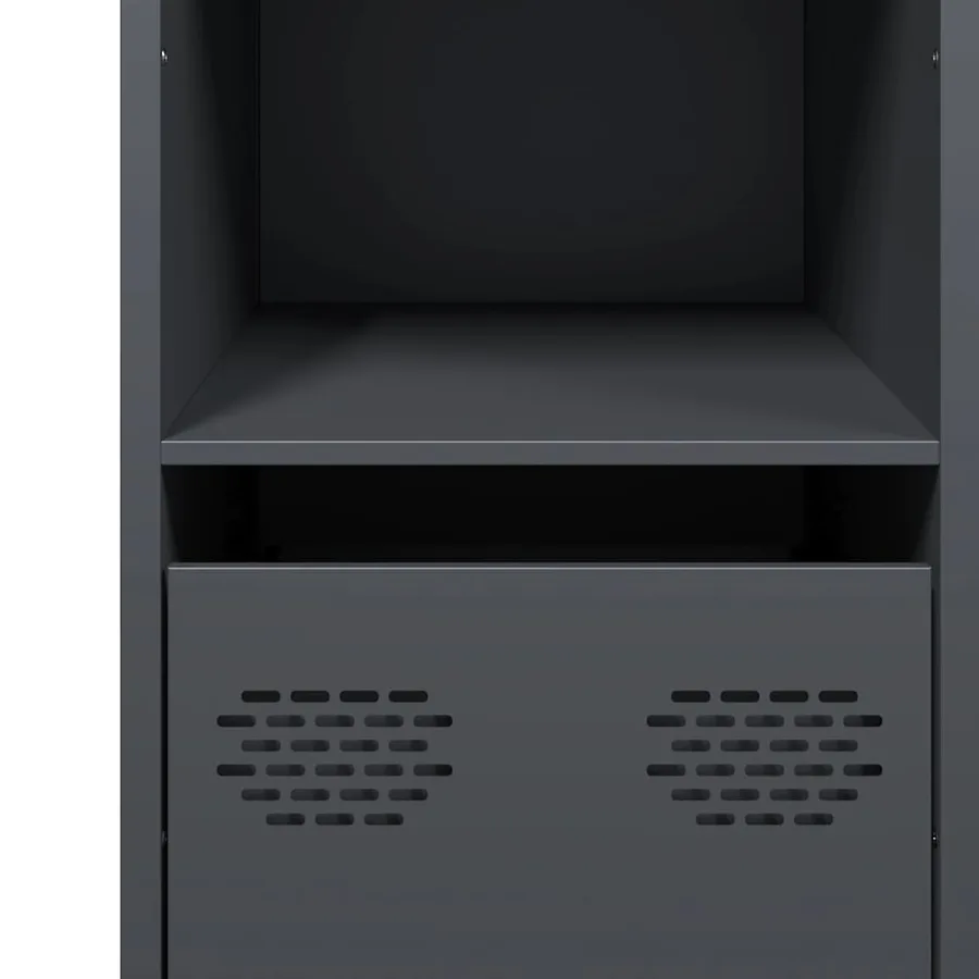 Buffet anthracite 101,5x39x73,5 cm acier laminé à froid - 10