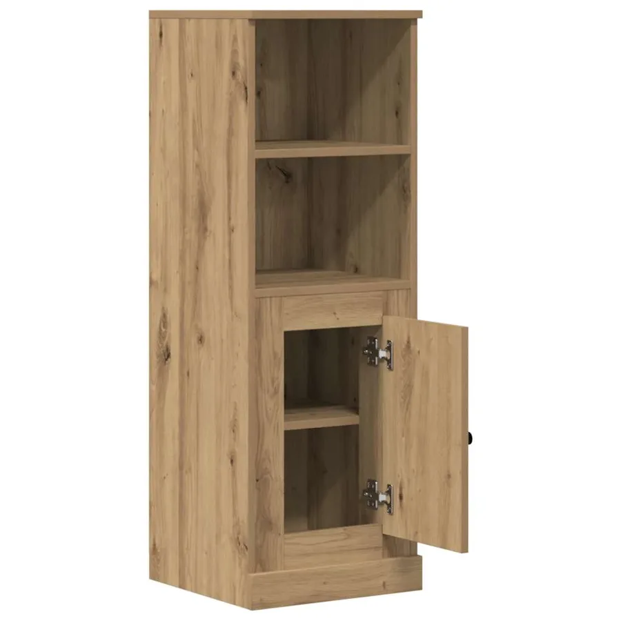 Buffet haut chêne artisanal 36x35,5x103,5 cm bois d'ingénierie - 4