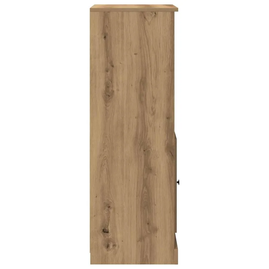 Buffet haut chêne artisanal 36x35,5x103,5 cm bois d'ingénierie - 6