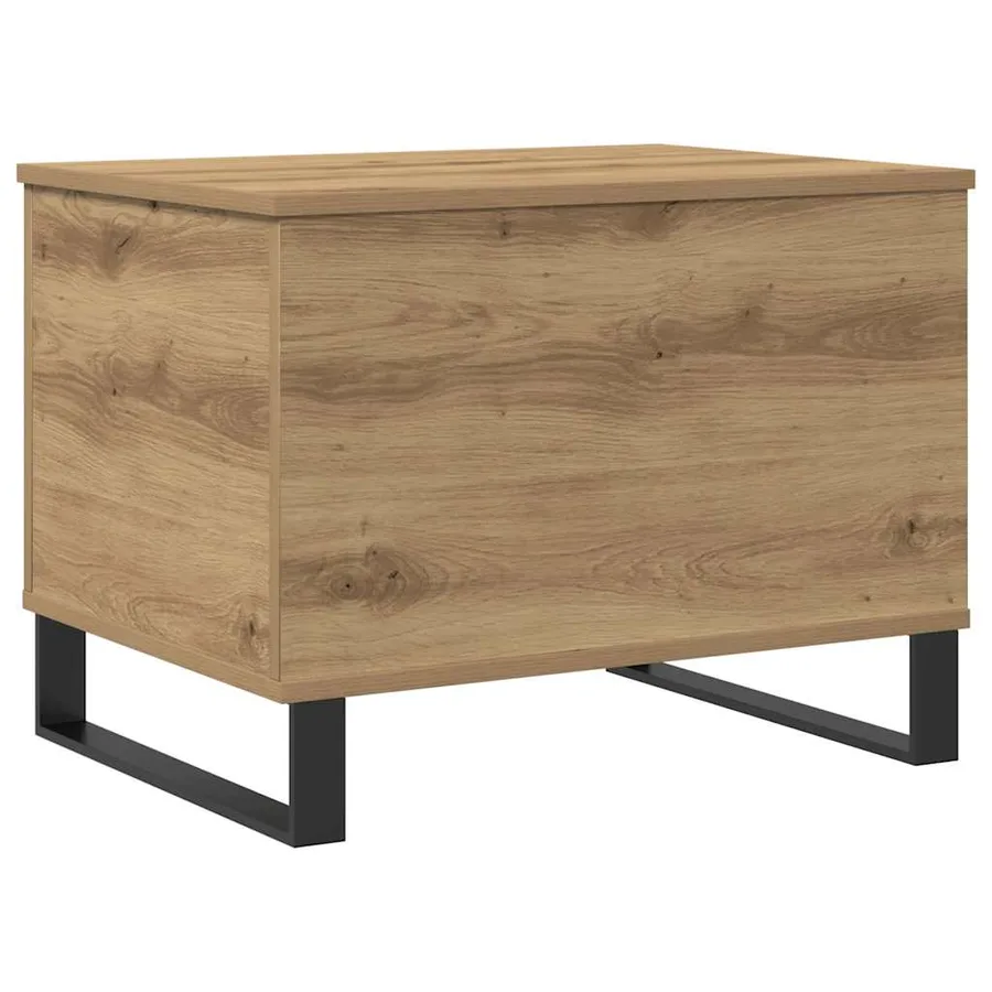Table basse chêne artisanal 60x44,5x45 cm bois d'ingénierie - 2