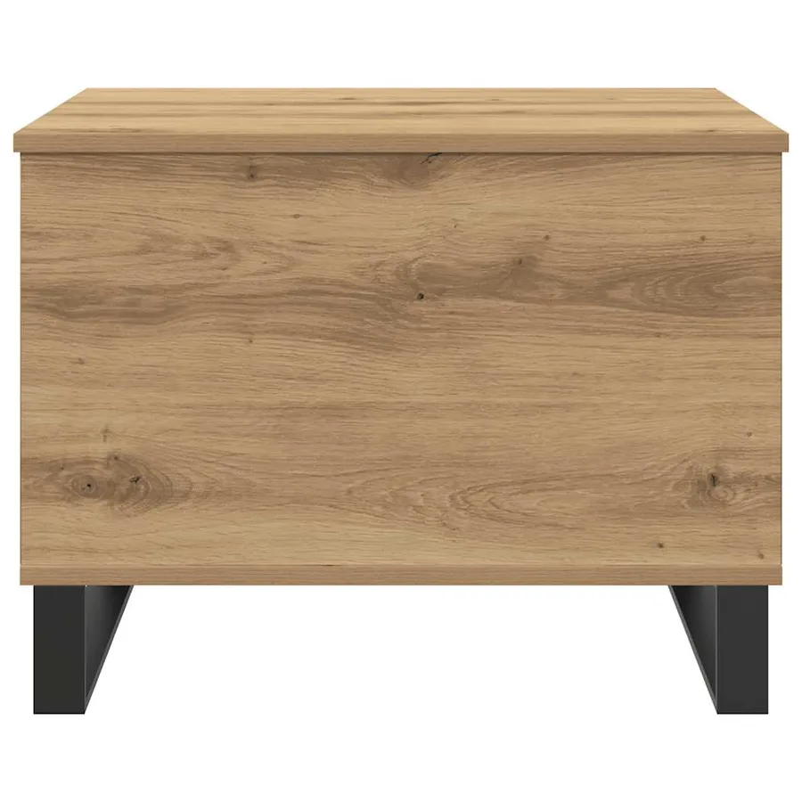 Table basse chêne artisanal 60x44,5x45 cm bois d'ingénierie - 5
