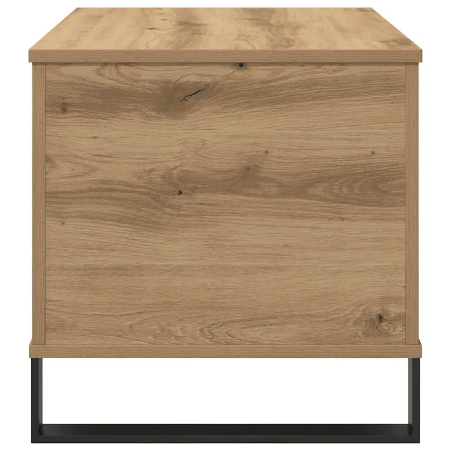 Table basse chêne artisanal 60x44,5x45 cm bois d'ingénierie - 6
