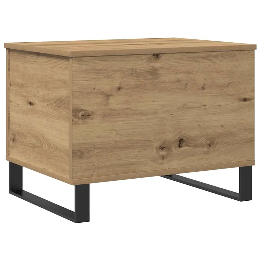 Table basse chêne artisanal 60x44,5x45 cm bois d'ingénierie - 7
