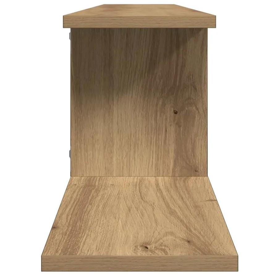 Étagère TV murale chêne artisanal 125x18x23cm bois d'ingénierie - 5