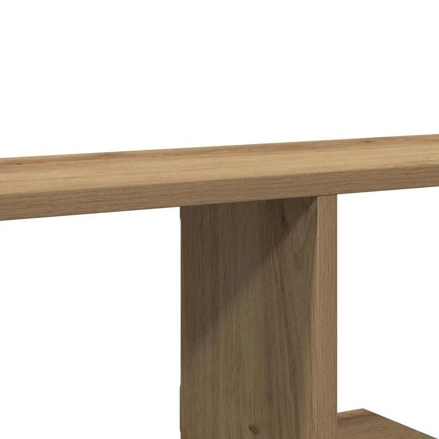 Étagère TV murale chêne artisanal 125x18x23cm bois d'ingénierie - 7