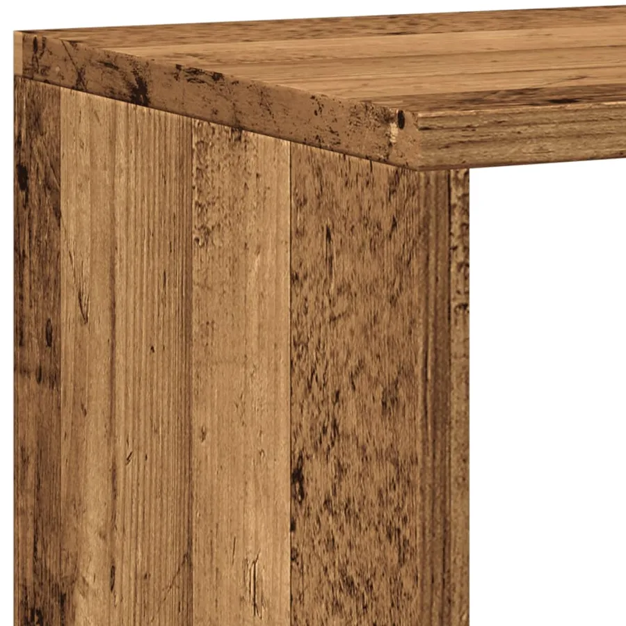 Bibliothèque vieux bois 137,5x29x137,5 cm bois d'ingénierie - 7