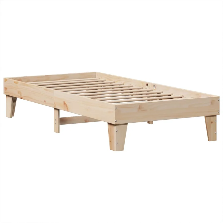 Cadre de lit sans matelas 90x200 cm bois de pin massif - 5