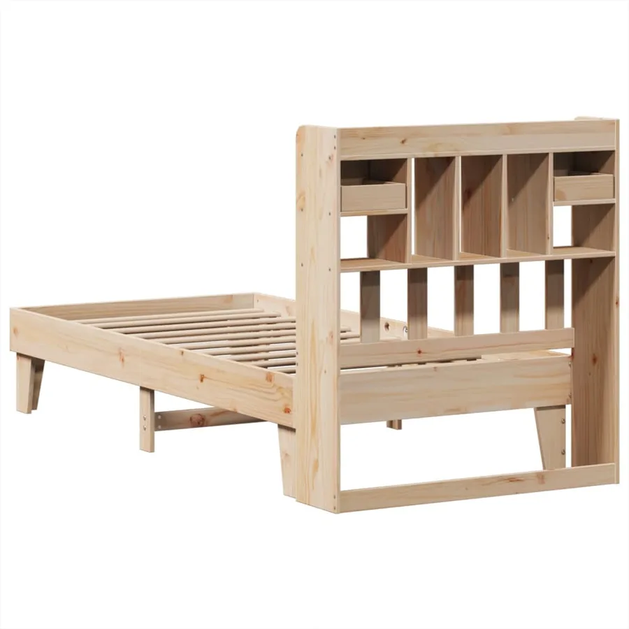 Cadre de lit sans matelas 90x200 cm bois de pin massif - 8