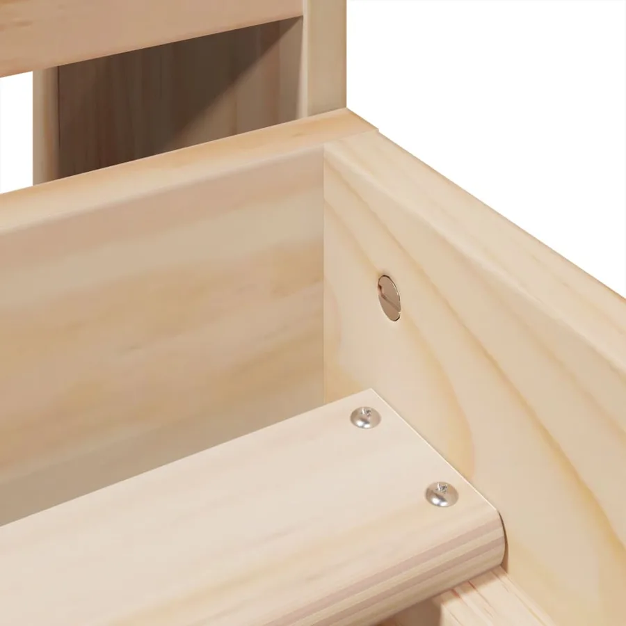 Cadre de lit sans matelas 90x200 cm bois de pin massif - 9