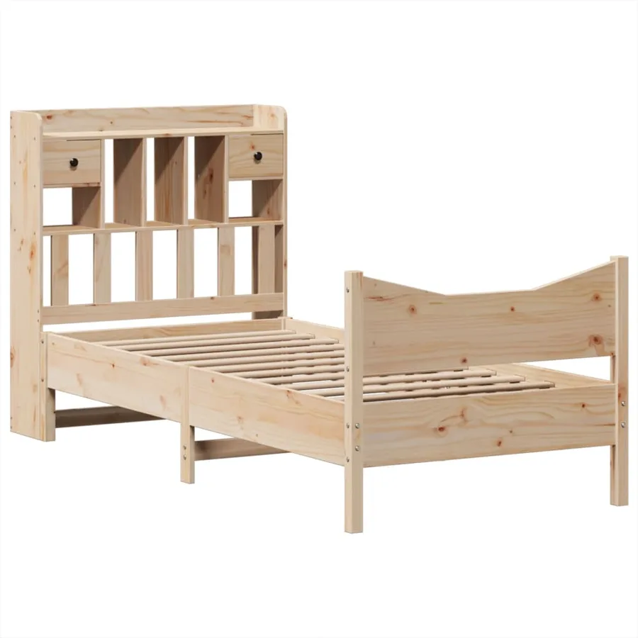 Cadre de lit sans matelas 90x200 cm bois de pin massif - 3