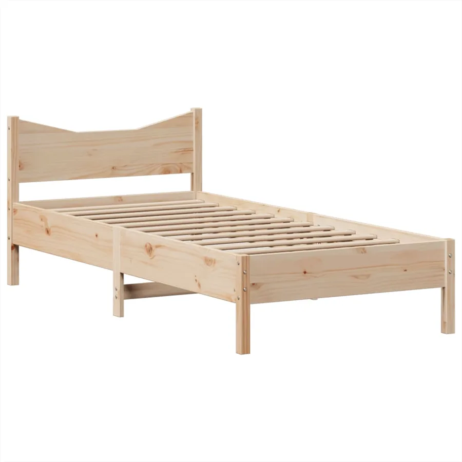 Cadre de lit sans matelas 90x200 cm bois de pin massif - 5