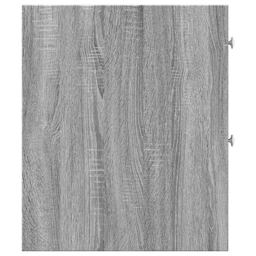 Armoire de salle de bain étroite avec roulettes sonoma gris - 5