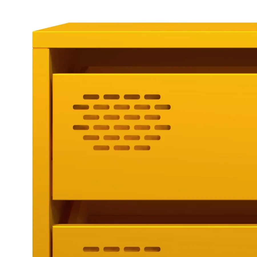 Buffet jaune moutarde 68x39x73,5 cm acier laminé à froid - 10