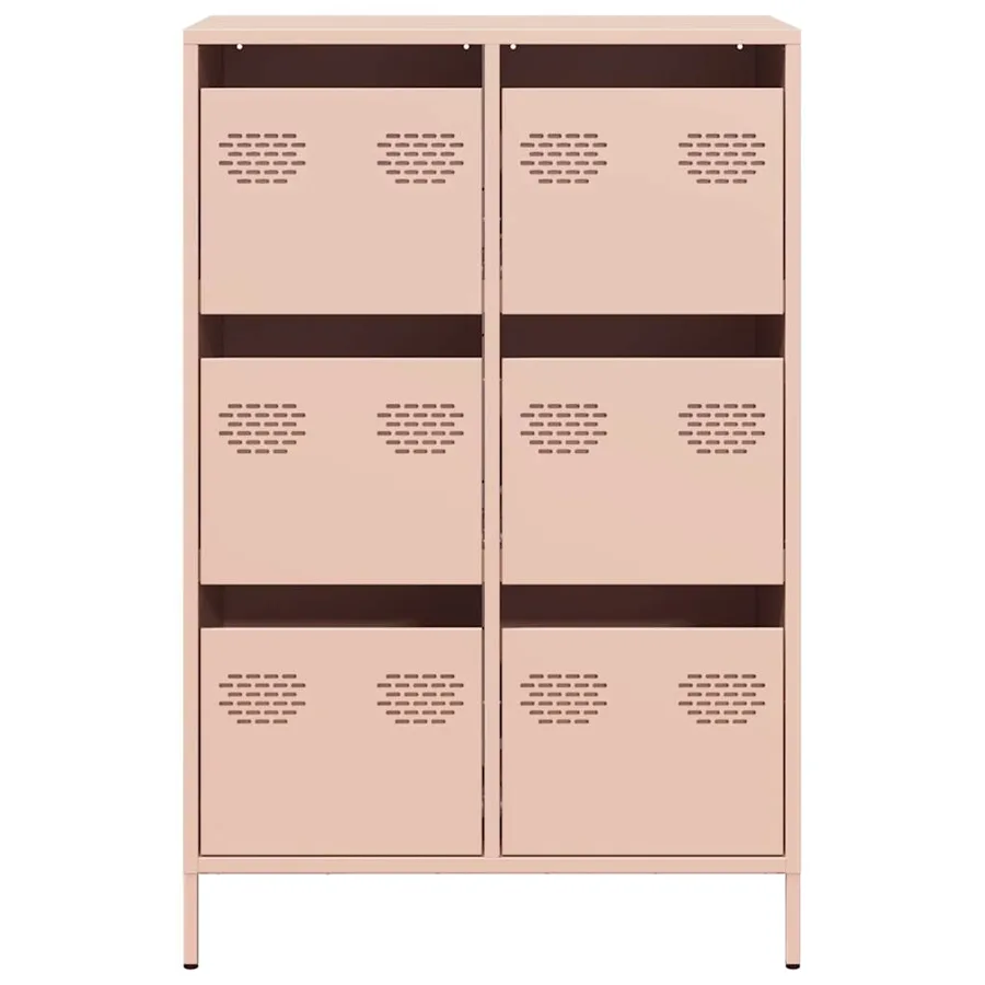 Buffet haut rose 68x39x101,5 cm acier - 5