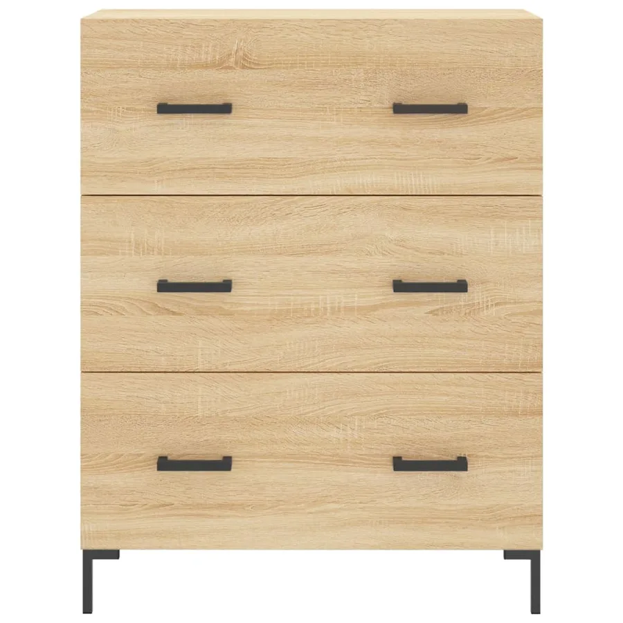 Buffet haut Chêne sonoma 69,5x34x180 cm Bois d'ingénierie - 8