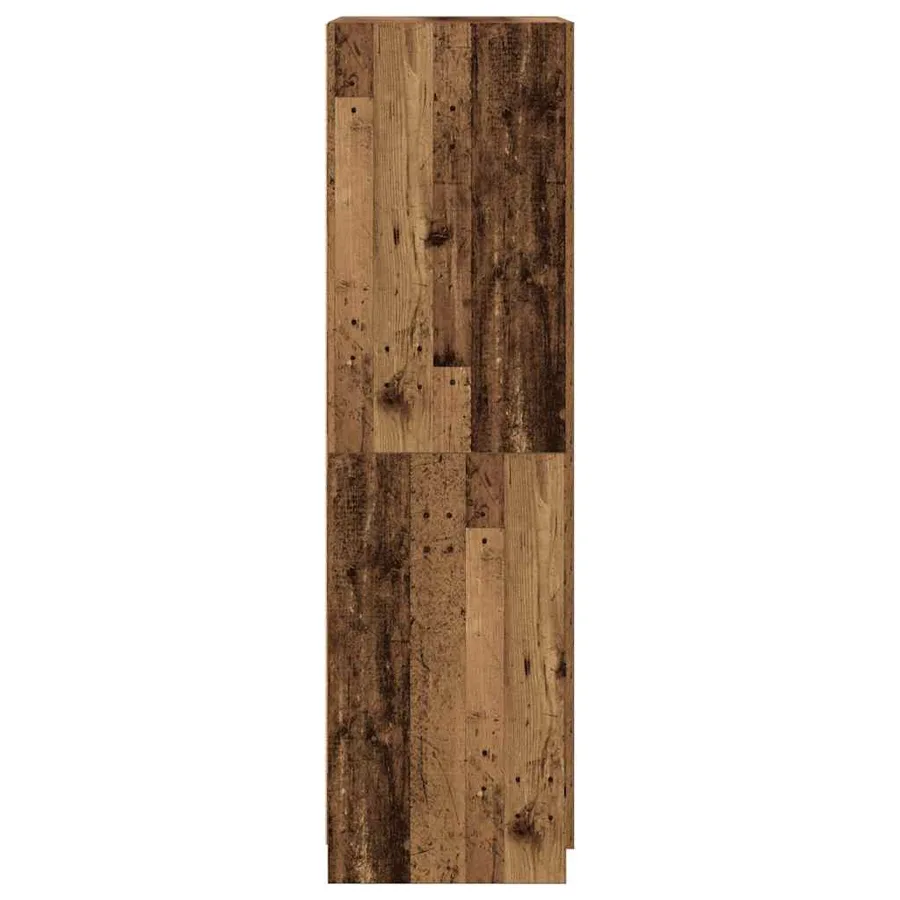 Garde-robe vieux bois 80x52x180 cm bois d'ingénierie - 5