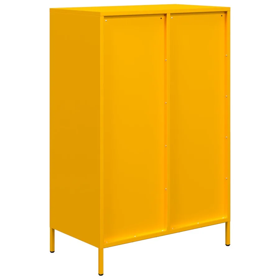 Buffet haut jaune moutarde 68x39x101,5 cm acier - 7