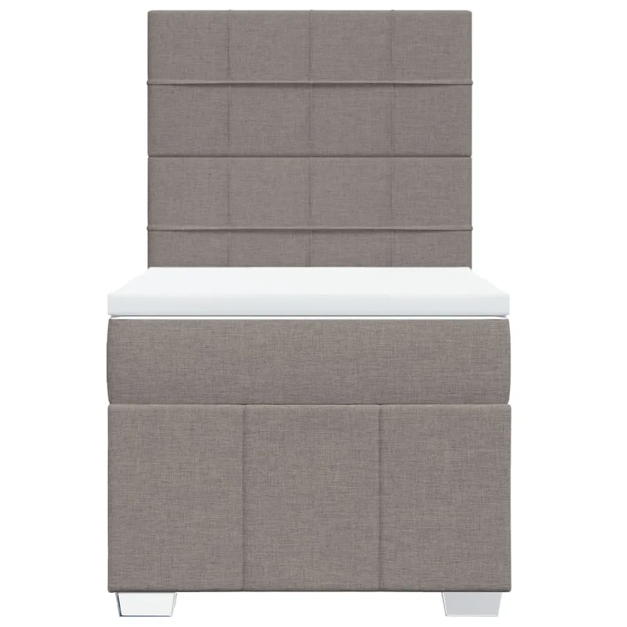 Sommier à lattes de lit avec matelas Taupe 80x200 cm Tissu - 6