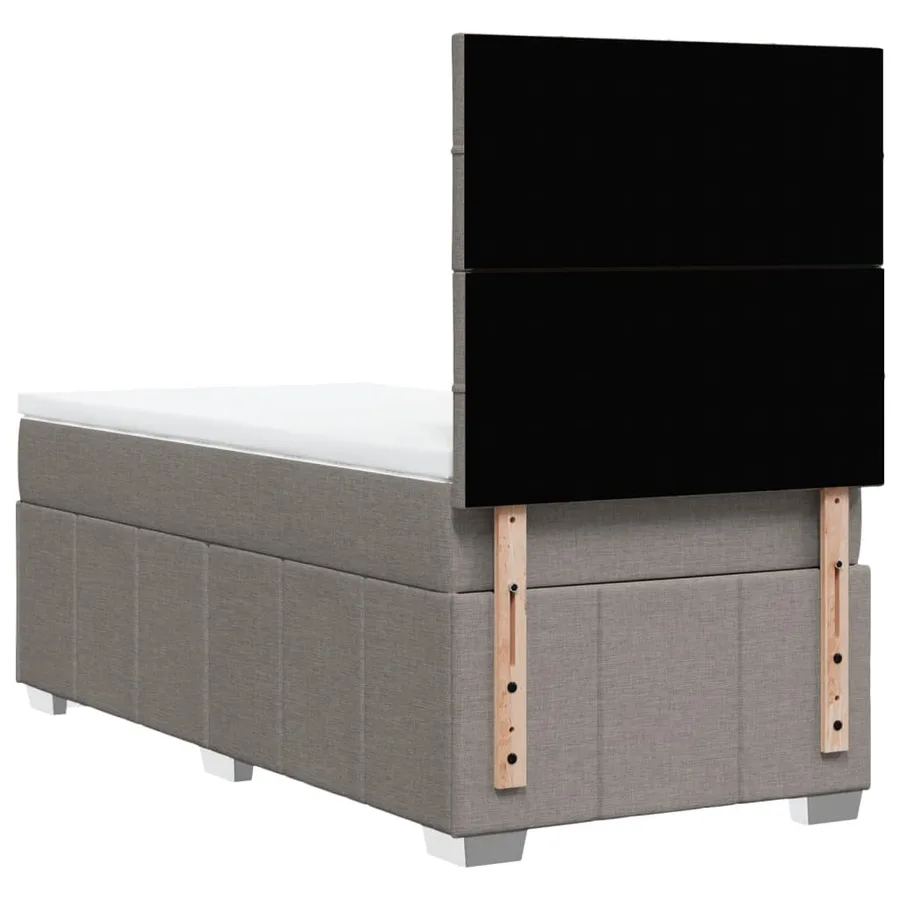 Sommier à lattes de lit avec matelas Taupe 80x200 cm Tissu - 8