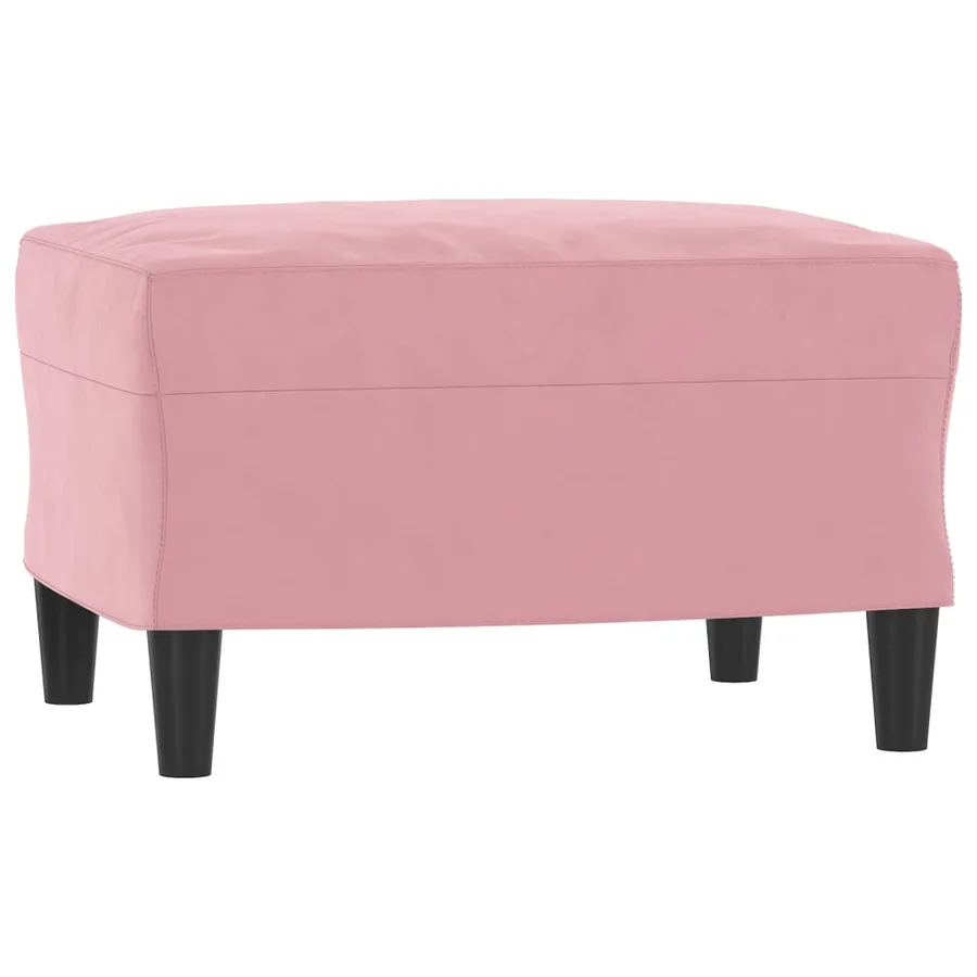Ensemble de canapés 3 pcs avec coussins rose velours - 5