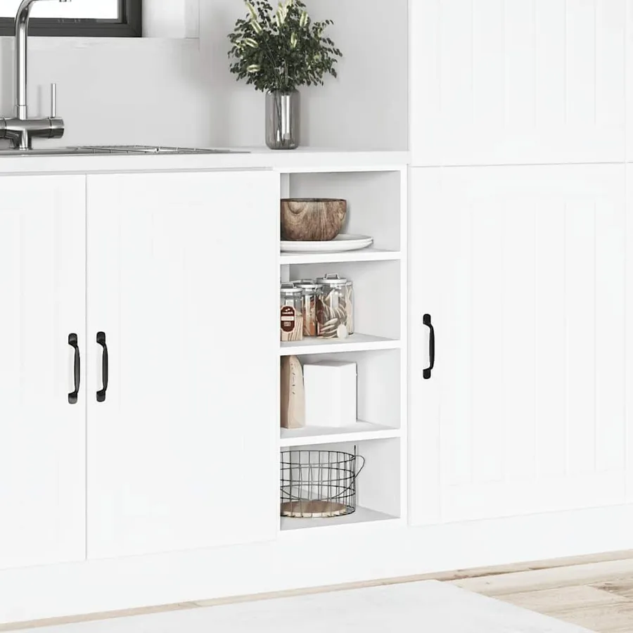 Meuble bas "Riga" Blanc 30 x 44,5 x 81,5 cm Bois d'ingénierie - 3