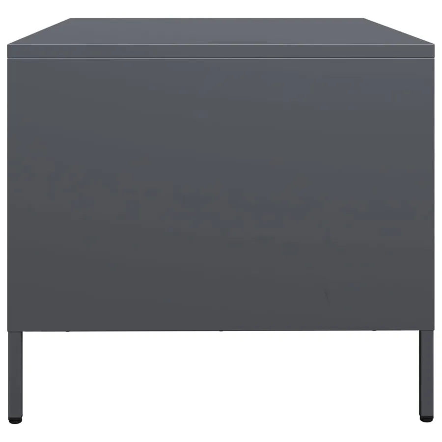 Meuble TV anthracite 68x50x43,5 cm acier laminé à froid - 7