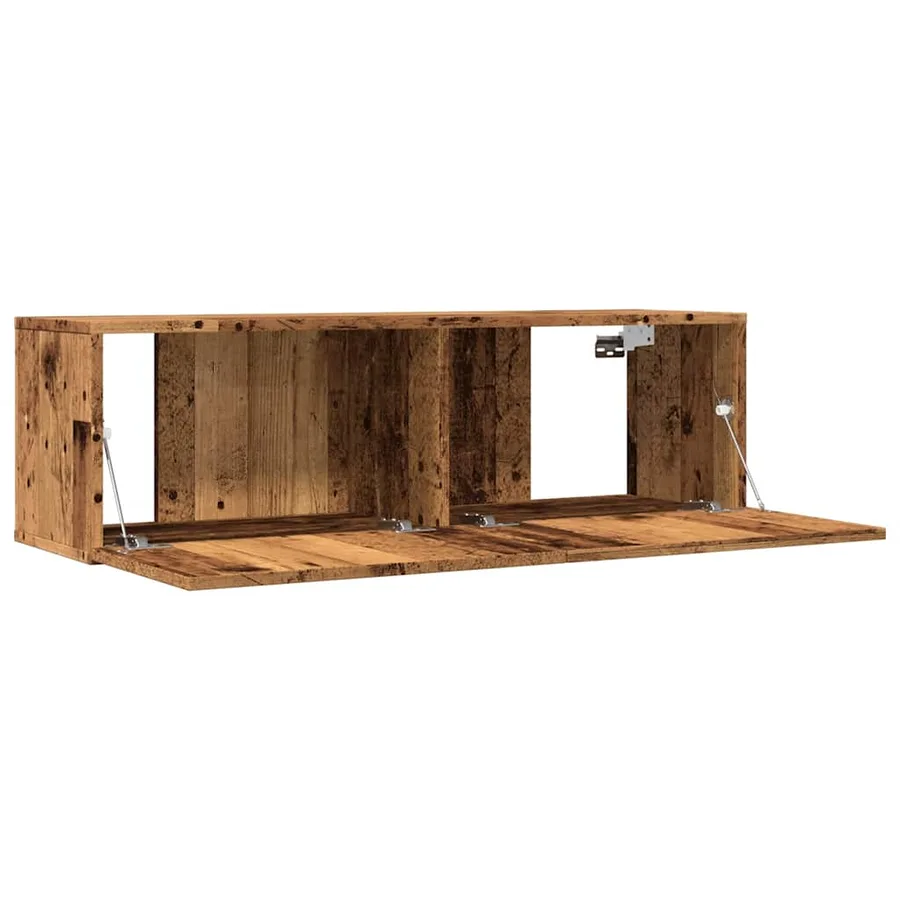Meubles TV muraux 2 pcs vieux bois 100x30x30 cm - 4