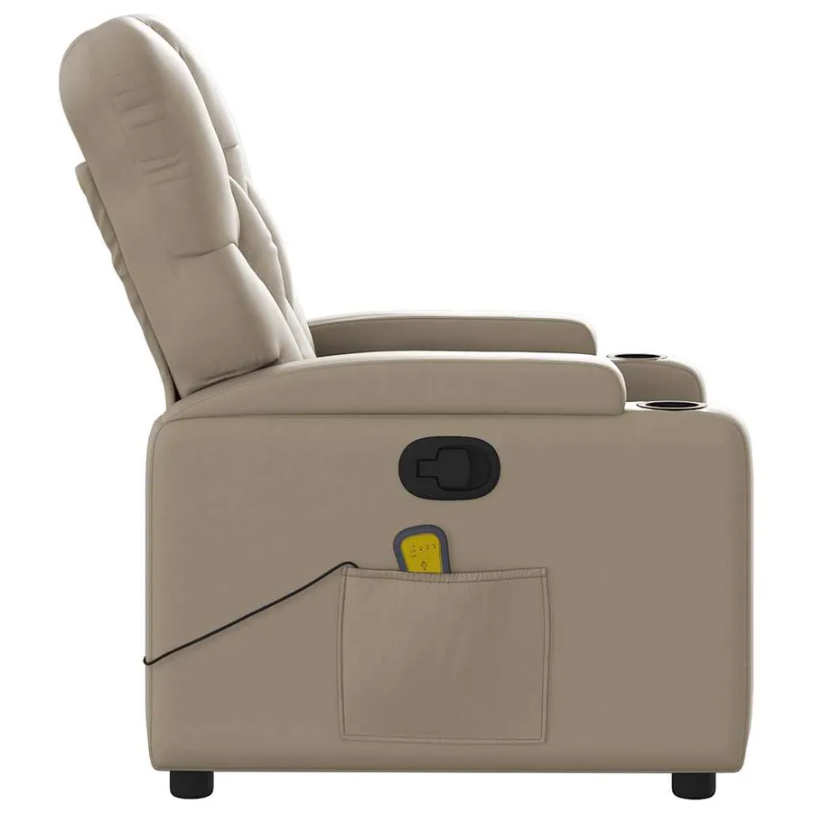 Fauteuil de massage inclinable Cappuccino Similicuir - 8