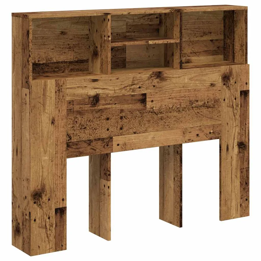 Armoire de tête de lit vieux bois 120x19x103,5 cm - 2