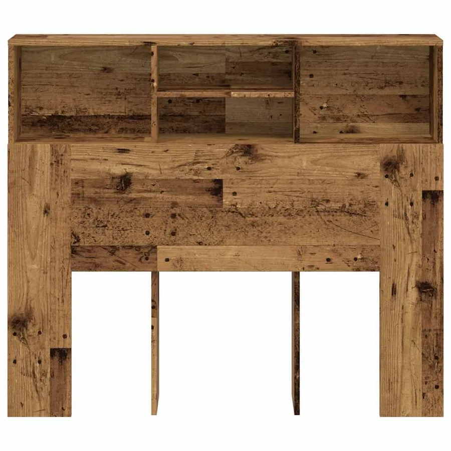 Armoire de tête de lit vieux bois 120x19x103,5 cm - 4