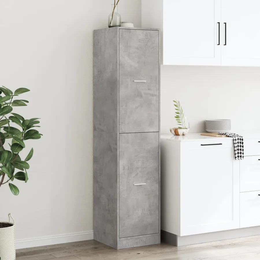 Armoire d'apothicaire gris béton 40x41x174,5 cm bois ingénierie - 3
