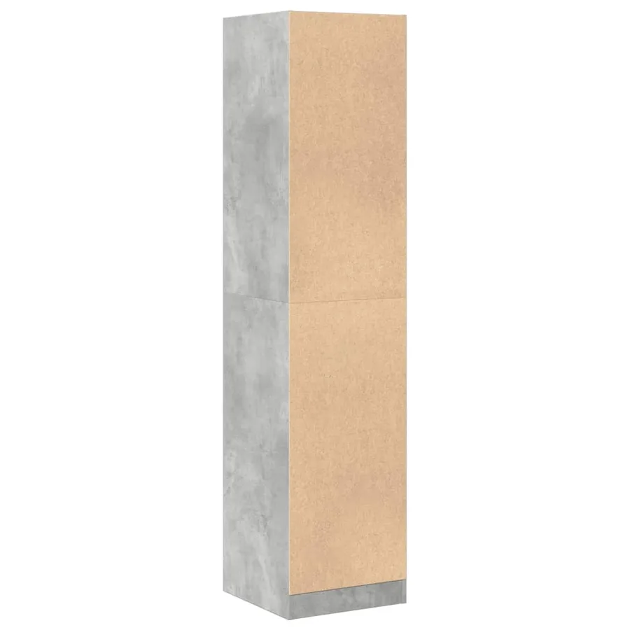 Armoire d'apothicaire gris béton 40x41x174,5 cm bois ingénierie - 6