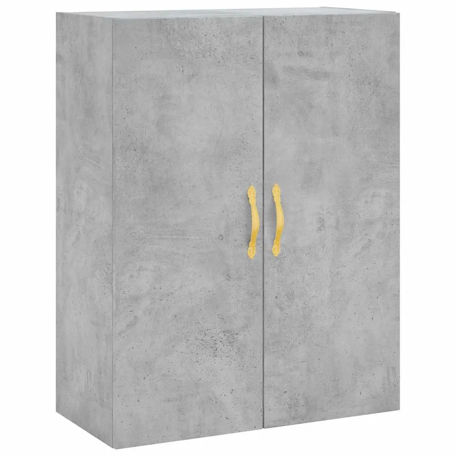 Buffet haut Gris béton 69,5x34x180 cm Bois d'ingénierie - 4