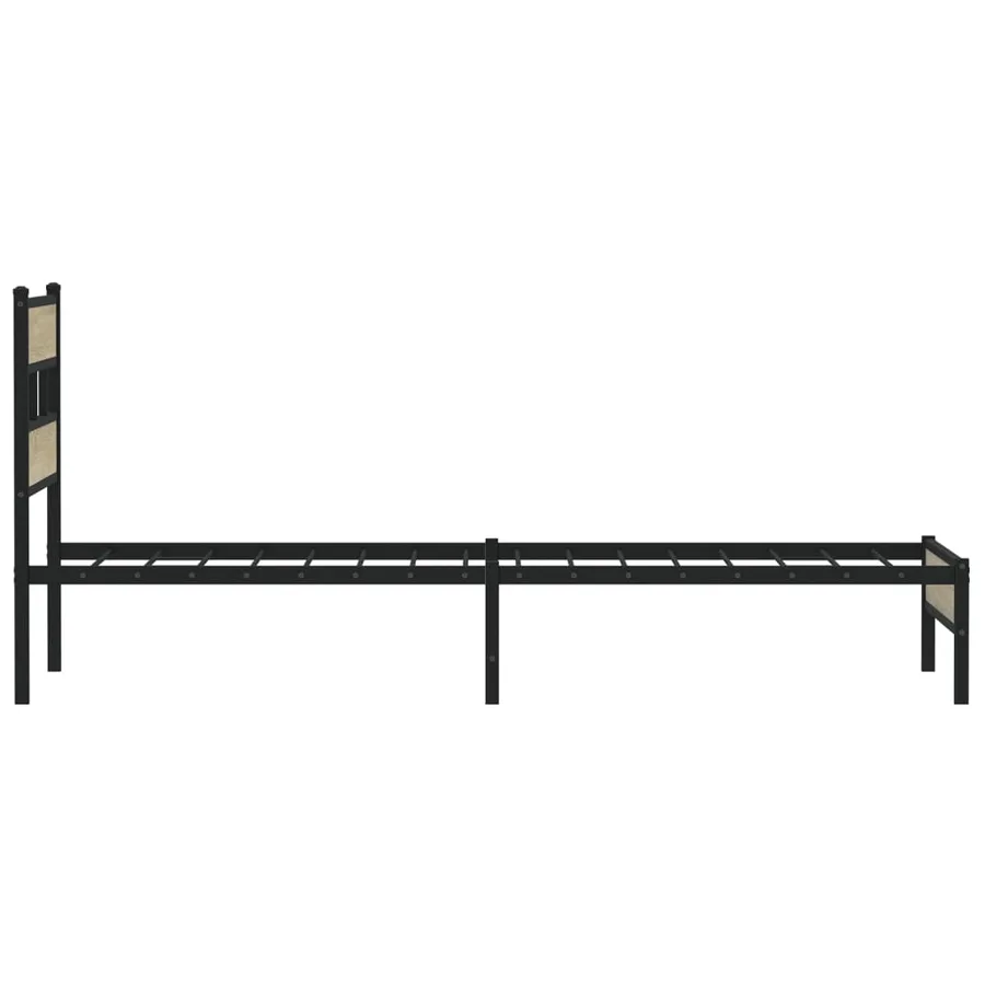 Cadre de lit sans matelas chêne sonoma 75x190 cm - 5