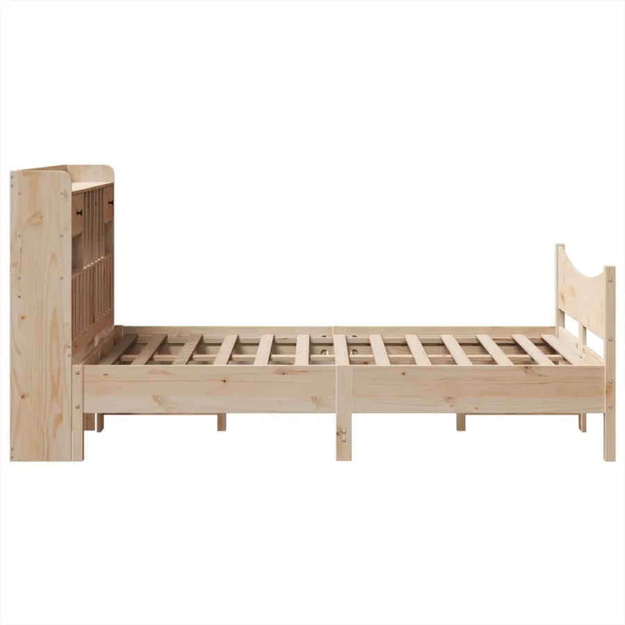 Cadre de lit sans matelas 135x190 cm bois de pin massif - 7