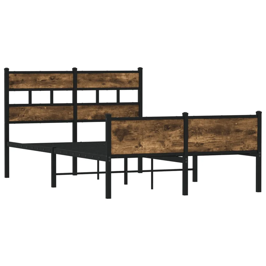 Cadre de lit sans matelas chêne fumé 120x190 cm bois ingénierie - 3