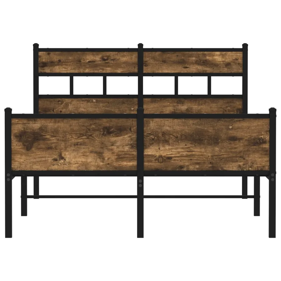 Cadre de lit sans matelas chêne fumé 120x190 cm bois ingénierie - 4