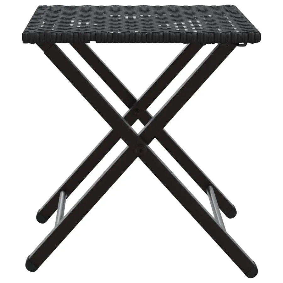 Ensemble à manger de jardin 5 pcs pliable noir résine tressée - 7