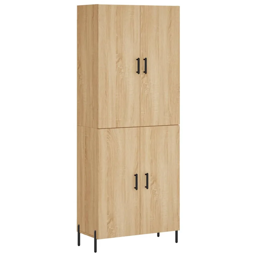 Buffet haut Chêne sonoma 69,5x34x180 cm Bois d'ingénierie - 2