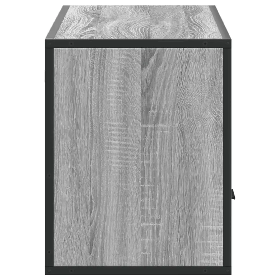 Meuble TV sonoma gris 100x31x39,5 cm bois d'ingénierie et métal - 5