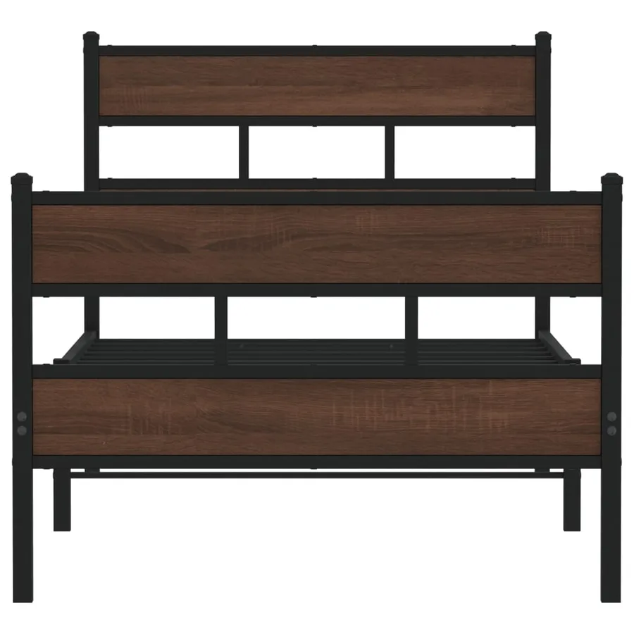 Cadre de lit sans matelas avec tête de lit pied de lit 90x190cm - 4