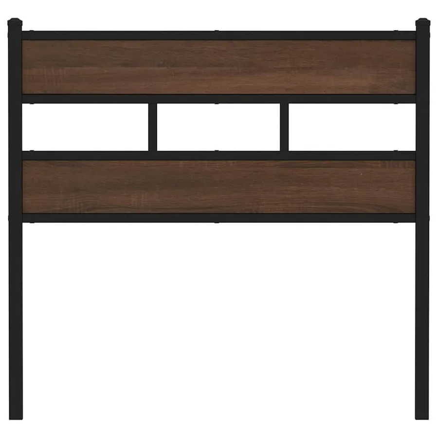 Tête de lit de remplacement chêne marron 75 cm acier et bois d'ingénierie - 3