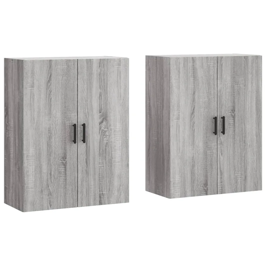Armoires murales 2 pcs sonoma gris 69,5x34x90 cm - 2