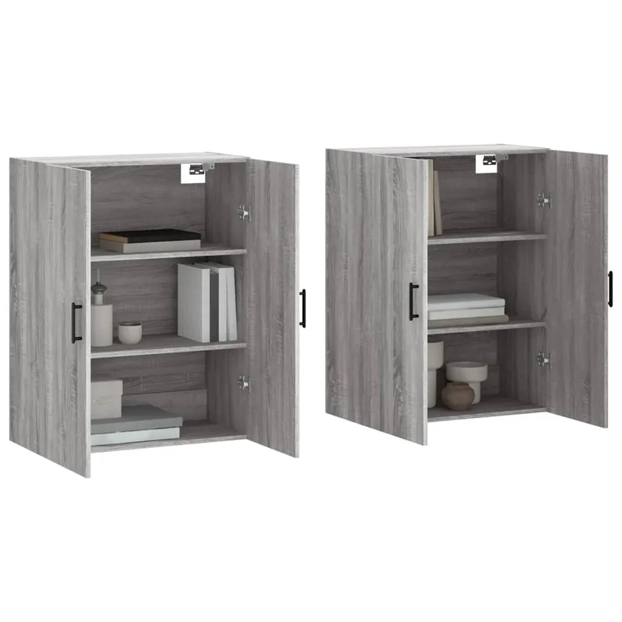 Armoires murales 2 pcs sonoma gris 69,5x34x90 cm - 3