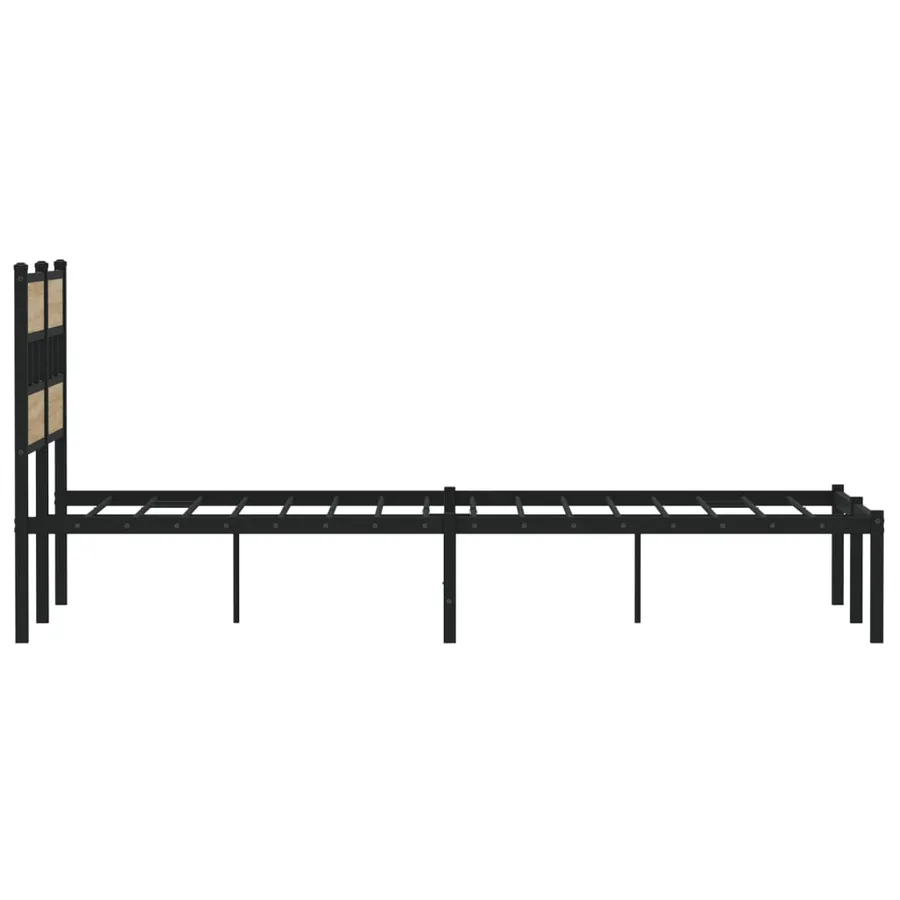 Cadre de lit en métal sans matelas chêne sonoma 120x200 cm - 5