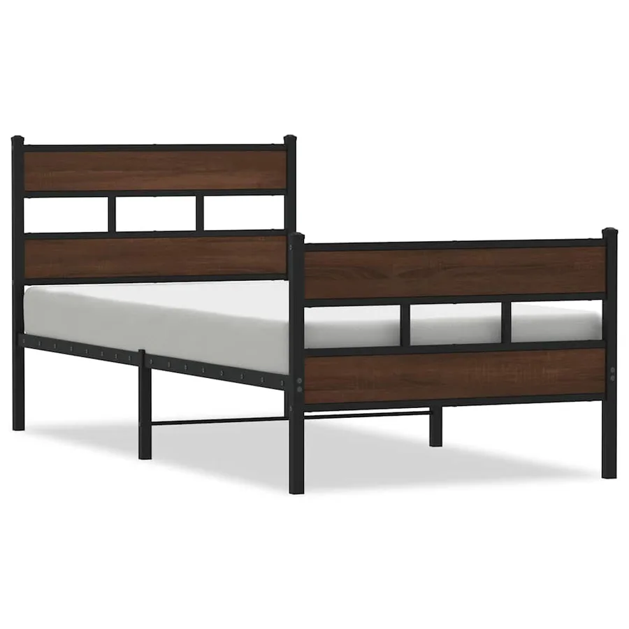 Cadre de lit sans matelas avec tête de lit et pied de lit - 2